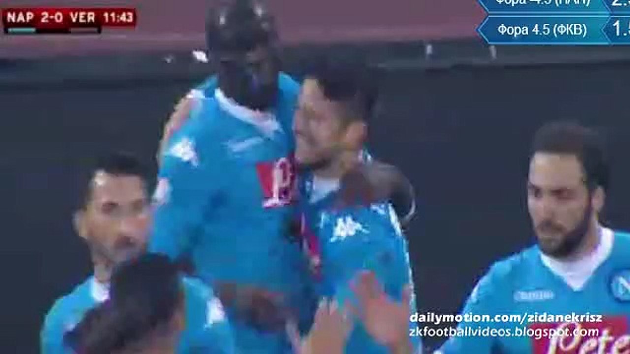 Goal Dries Mertens 2:0 | Napoli v. Hellas Verona 16.12.2015 HD