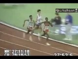athlete push athlete in race