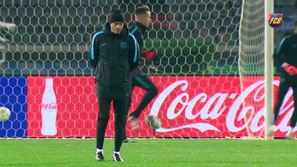 FC Barcelona training session- First session at the semi-final venue