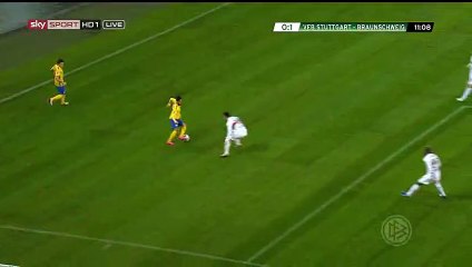 Joseph Baffo Goal - VfB Stuttgart 0-1 Braunschweig - 16-12-2015 - DFB Pokal