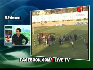 مواجهات خارج ملعب سيدي بوزيد بعد إيقاف المقابلة