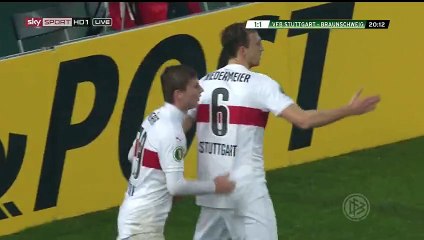 1-1 Georg Niedermeier Stunning Equalizer Goal _ VfB Stuttgart v. Braunschweig -