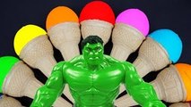 Play Doh ICE CREAM for HULK w/ Surprise eggs! Frozen McQueen Cars Disney Toys Playdough Co