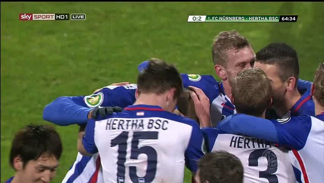 Brooks Goal - Nurnberg 0-2 Hertha Berlin - 16-12-2015 - DFB Pokal
