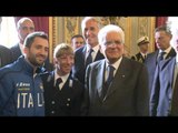 Roma - Il Presidente Mattarella saluta gli Atleti del CONI (16.12.15)