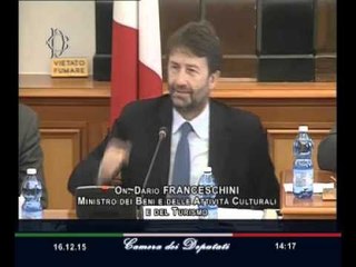 Roma - Uso turistico linee ferroviarie in dismissione, audizione Franceschini (16.12.15)