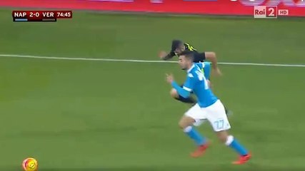 Jose Callejon Goal - Napoli 3 - 0 Verona - Coppa Italia - 16.12.2015