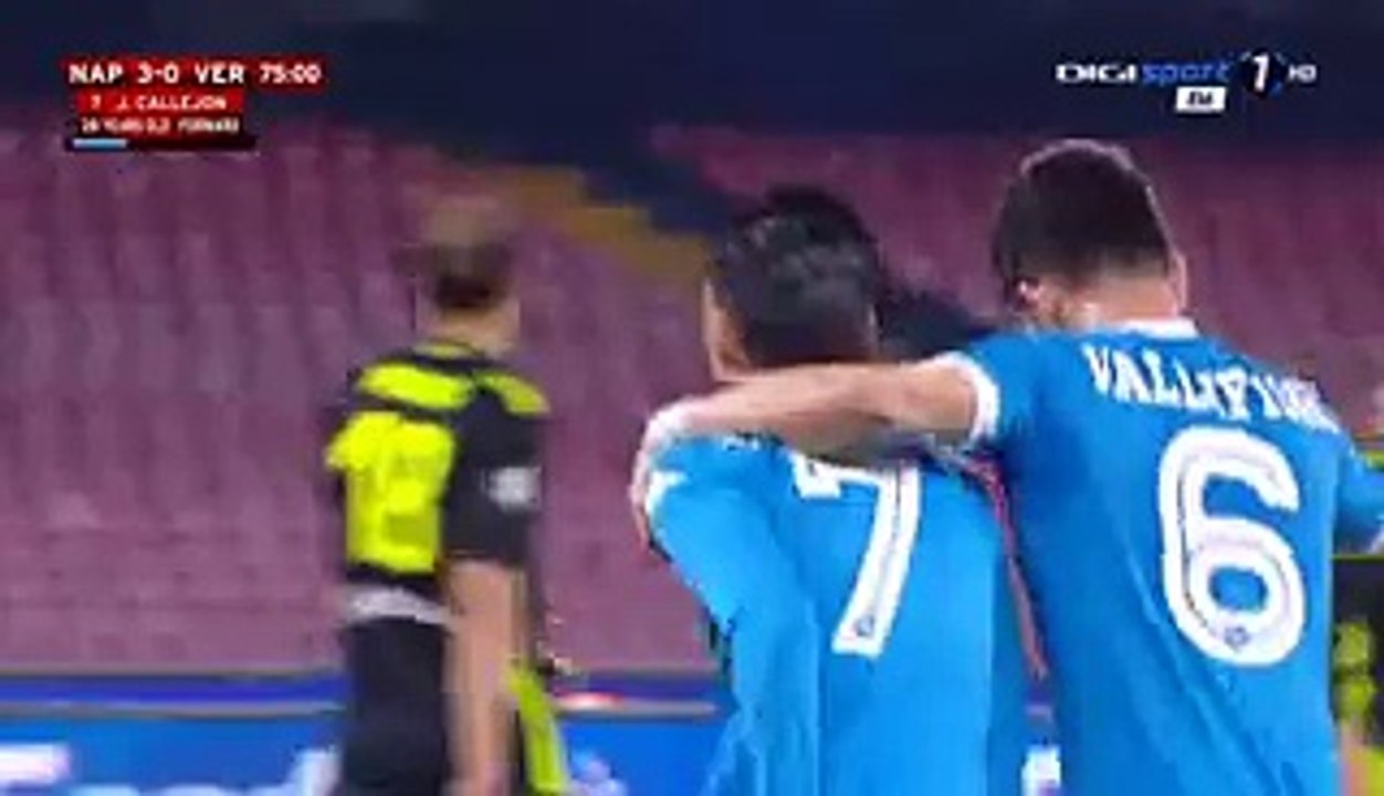 José María Callejón Goal - Napoli 3-0 Verona - 16-12-2015 - Coppa Italia #NapoliVerona#TimCup