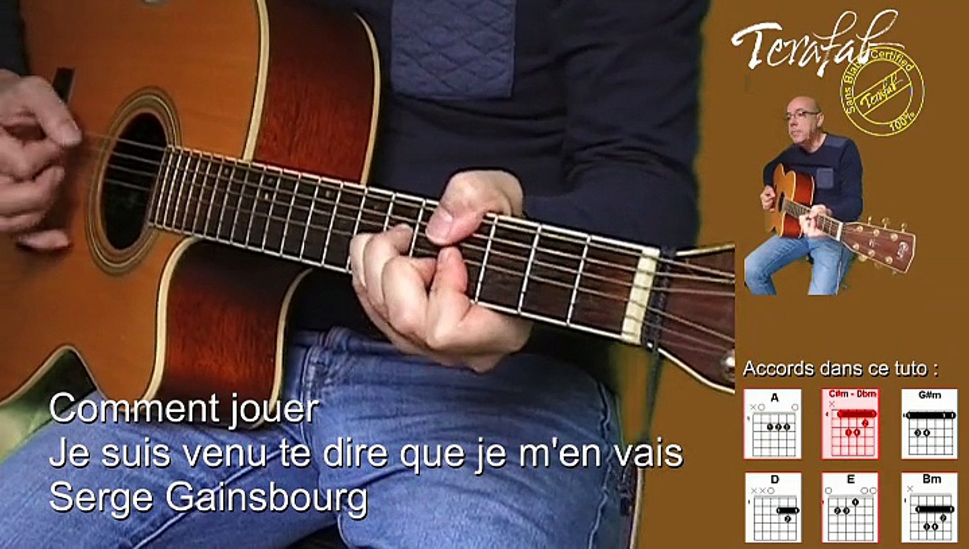 Je suis venu te dire que je m'en vais [Tuto guitare] by Terafab - Vidéo  Dailymotion