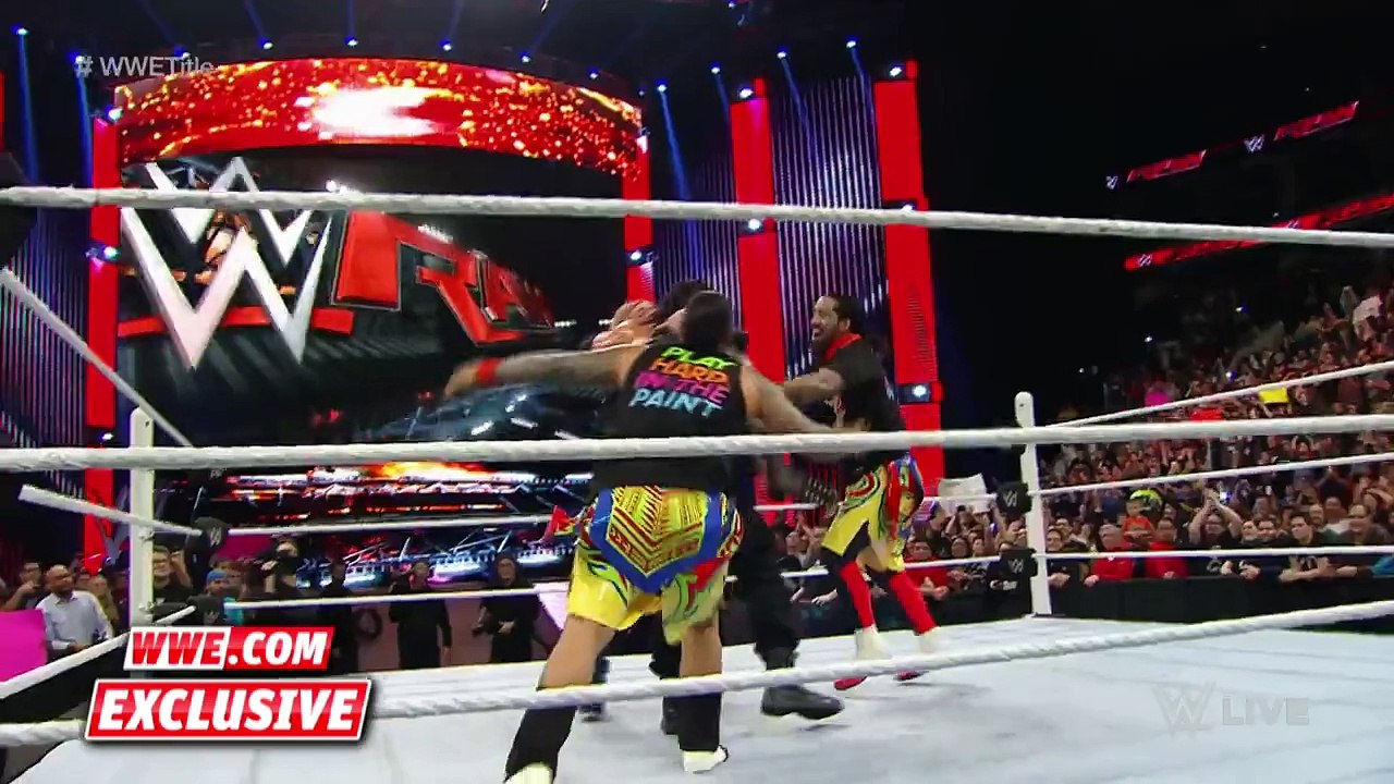 RomanReignscelebrating The Title Of WWE (WORLD HEAVY WEIGHT CHAMPIONSHIP)