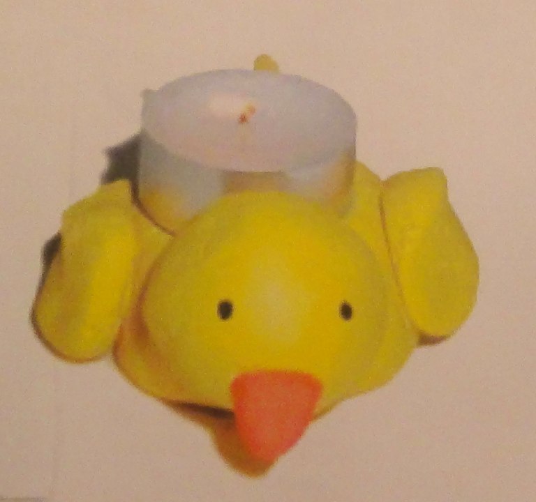 Photophore poussin en pâte à sel