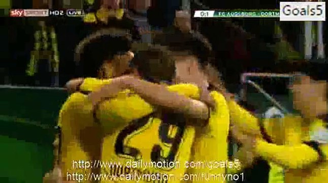 Pierre Emerick Aubameyang Goal Augsburg 0 - 1 Dortmund DBF Pokal 16-12-2015