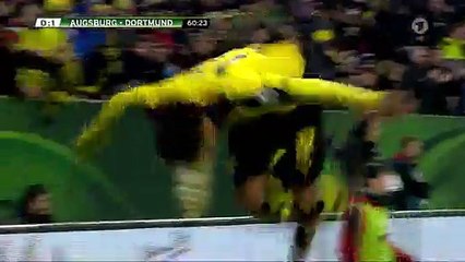 Aubameyang Goal - Augsburg 0-1 Dortmund - 16-12-2015