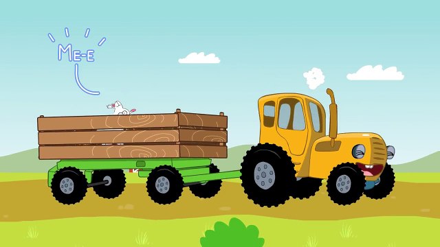 Песни для детей - Едет трактор - Мультик про машинки