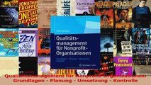 Lesen  Qualitätsmanagement für NonprofitOrganisationen Grundlagen  Planung  Umsetzung  Ebook Frei