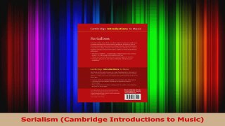 PDF Download  Serialism Cambridge Introductions to Music Download Full Ebook