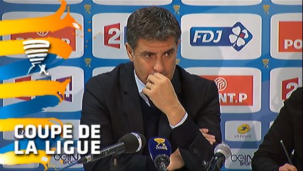 Conférence de presse FBBP 01 - Olympique de Marseille (2-3) : Hervé DELLA MAGGIORE (BBP) -    MICHEL (OM) - 2015/2016
