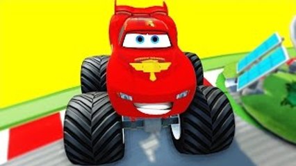 Disney Cars Lightning McQueen Monster Truck !! Fun With Hulk and Baymax 2.0 Super heroes
