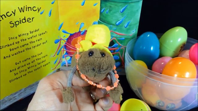 egg rhymes Incychanson en anglais Wincy Spider itsy bitsy | Nursery Rhymes with toys and cbeebies surprise egg