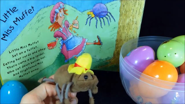 eggs rhymes Little Miss Muffet | Nursery Rhymes | Surprise eggs toys