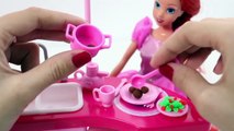 Princess Ariel Bathtime The Little Mermaid Bath Time Disney Princes Barbie Doll House Toy Videos