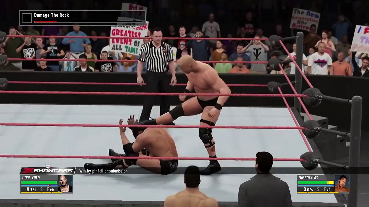"Stone Cold" Steve Austin vs. The Rock: WWE 2K16 2K Showcase walkthrough - Part 12