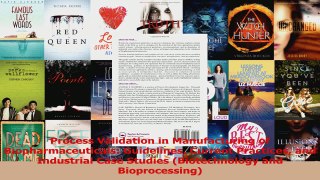 Read  Process Validation in Manufacturing of Biopharmaceuticals Guidelines Current Practices Ebook Online