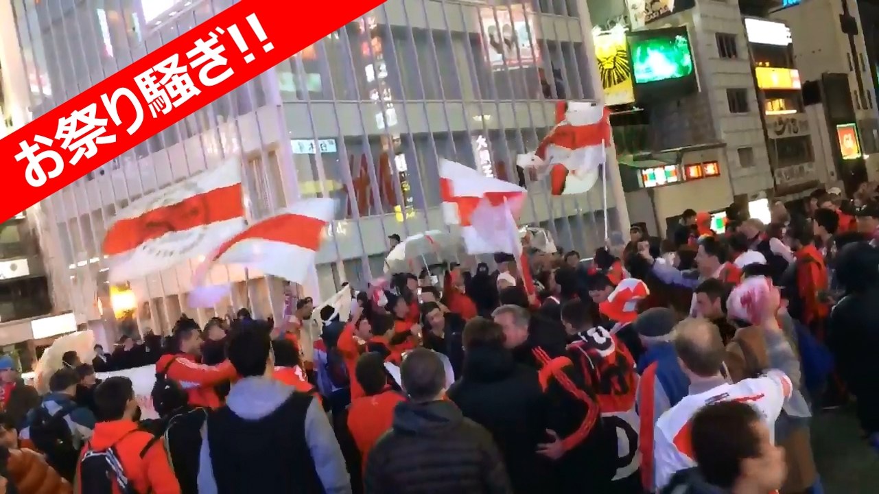 FIFAクラブワールドカップ アルゼンチン リバープレートのサポーターが道頓堀で大騒ぎ 大阪 リーベル