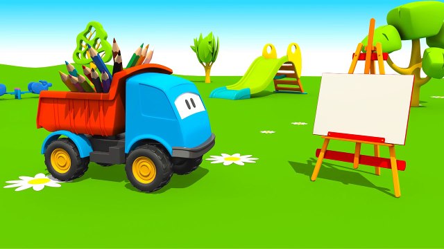 Мультик про Каток. Учим цвета с Грузовичком Левой. Мультик раскраска: цвета для детей
