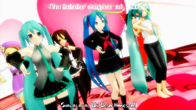 MMD Valentine Day ~ Dia de San Valentín MMD ~ Miku Hatsune/Reimu﻿/Lori ~ Sub Latino ~ H