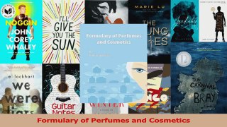 PDF Download  Formulary of Perfumes and Cosmetics Download Online