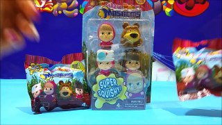 Masha and the Bear Toys Mashems Series 1 Super Squishy Toys Video ★ Маша и Медв