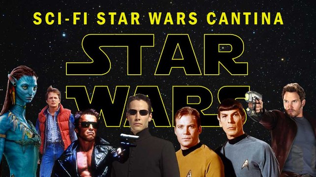 Sci-Fi Star Wars Cantina (Iconic Sci-Fi Movie Characters Crash The Star Wars Cantina Scene)