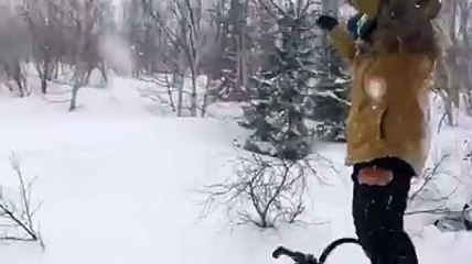 Diving & Swimming into the snow!