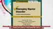Managing Bipolar Disorder A Cognitive Behavior Treatment Program Workbook Treatments