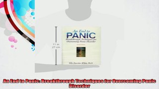 An End to Panic Breakthrough Techniques for Overcoming Panic Disorder