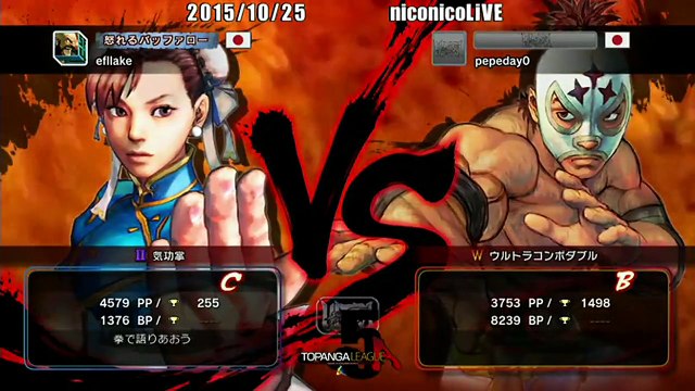 Uryo (Chun-Li) vs Pepeday (El Fuerte) - USF4 - TL5A Round6 Battle6