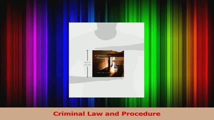 PDF Download  Criminal Law and Procedure Download Online