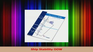 Read  Ship Stability OOW PDF Online