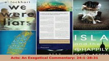 Read  Acts An Exegetical Commentary 2412831 EBooks Online