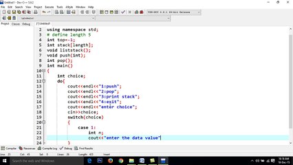 stack implementation of arrays tutorial in urdu