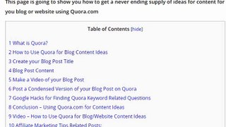Use Quora.com for Blog Content Ideas
