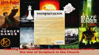 Read  Reading the Parables Interpretation Resources for the Use of Scripture in the Church PDF Free