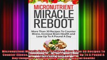 Micronutrient Miracle Reboot Recipes More Than 30 Recipes To Counter Illness Increase