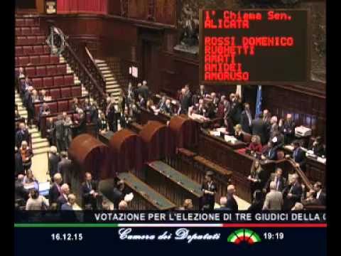 Roma - Eletti giudici della Corte Costituzionale Modugno, Prosperetti e Barbera (16.12.15)