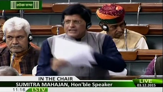 Shri Piyush Goyal speaking on Rural Electrification in Lok Sabha