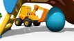 3d мультик про Экскаватор Масю и яйцо с сюрпризом. Собираем Гусеничный Экскаватор из конст