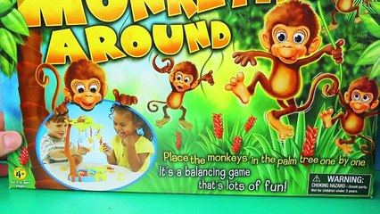 Monkeying Around Family Board Game With GIANT Surprise Egg Candy & Disney Cars Color Chang