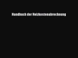 Handbuch der Heizkostenabrechnung PDF Download kostenlos