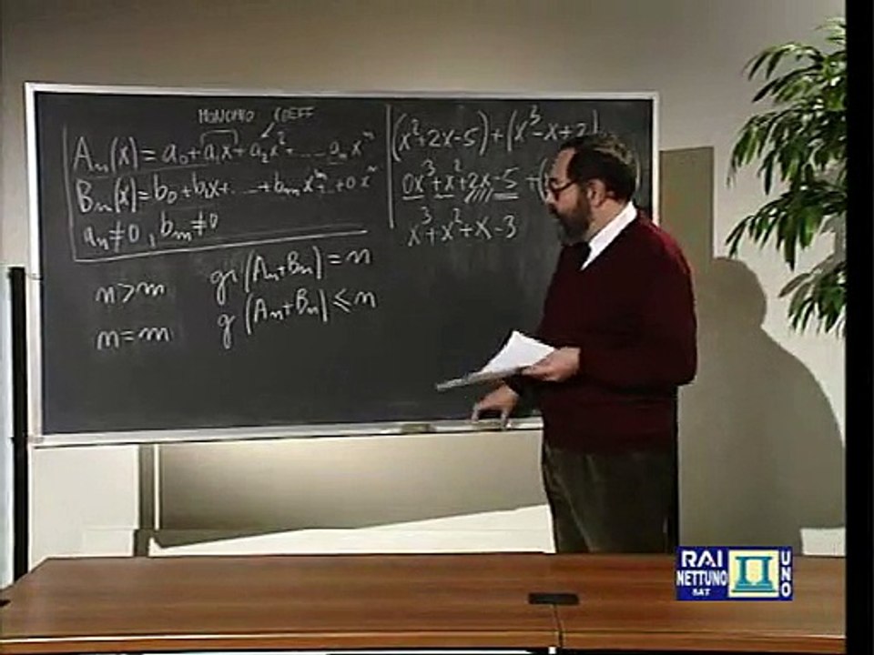 Corso Propedeutico di Matematica - Lez 14 - Polinomi e operazioni sui polinomi
